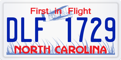 NC license plate DLF1729