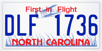 NC license plate DLF1736