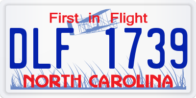 NC license plate DLF1739
