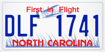NC license plate DLF1741