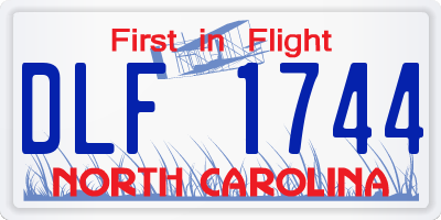 NC license plate DLF1744