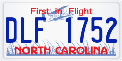 NC license plate DLF1752