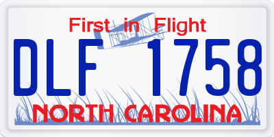 NC license plate DLF1758