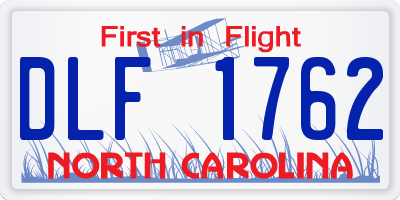 NC license plate DLF1762