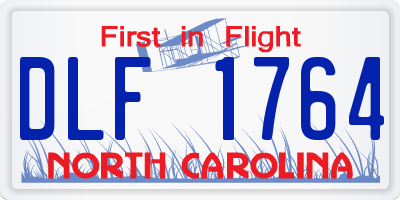 NC license plate DLF1764
