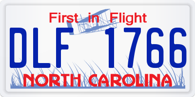 NC license plate DLF1766
