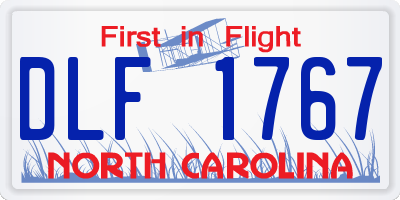 NC license plate DLF1767