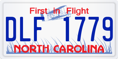 NC license plate DLF1779