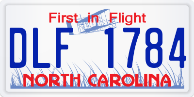 NC license plate DLF1784