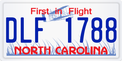 NC license plate DLF1788