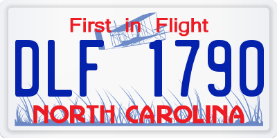 NC license plate DLF1790
