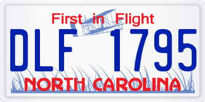 NC license plate DLF1795