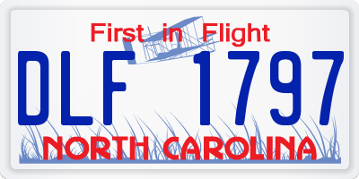 NC license plate DLF1797