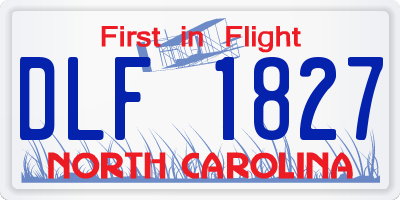NC license plate DLF1827