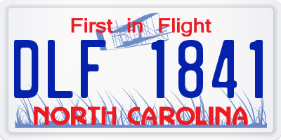 NC license plate DLF1841