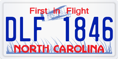 NC license plate DLF1846