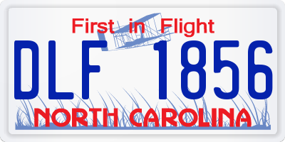 NC license plate DLF1856