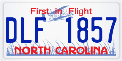 NC license plate DLF1857