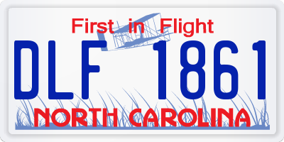 NC license plate DLF1861