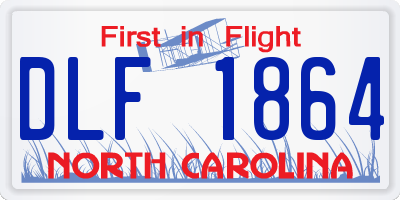 NC license plate DLF1864