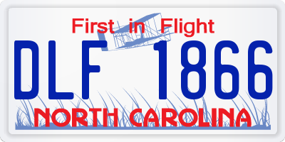NC license plate DLF1866