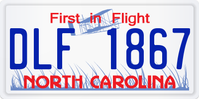 NC license plate DLF1867