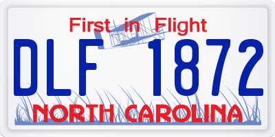 NC license plate DLF1872
