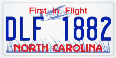 NC license plate DLF1882