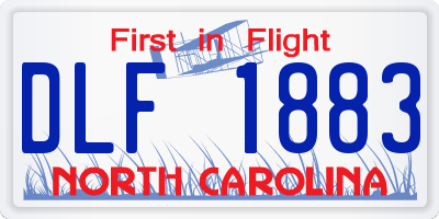 NC license plate DLF1883