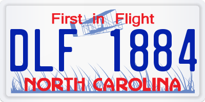 NC license plate DLF1884