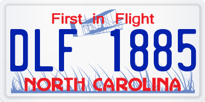 NC license plate DLF1885