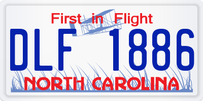 NC license plate DLF1886