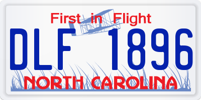 NC license plate DLF1896