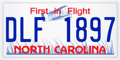 NC license plate DLF1897