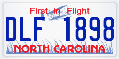 NC license plate DLF1898