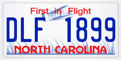 NC license plate DLF1899