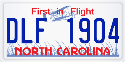 NC license plate DLF1904