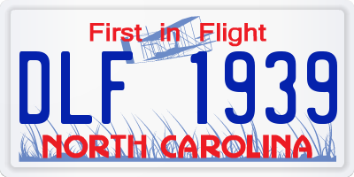 NC license plate DLF1939