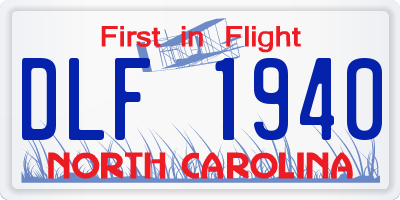 NC license plate DLF1940