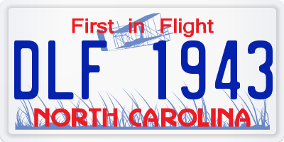 NC license plate DLF1943