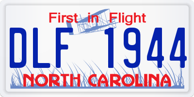 NC license plate DLF1944
