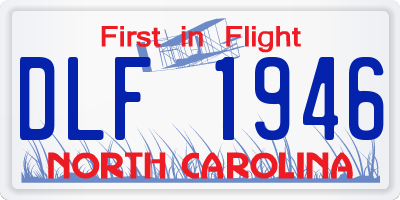 NC license plate DLF1946