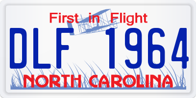 NC license plate DLF1964