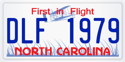 NC license plate DLF1979
