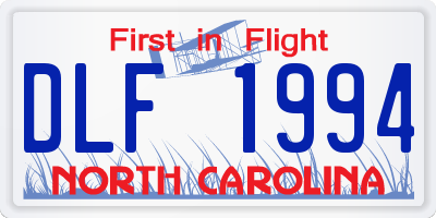 NC license plate DLF1994