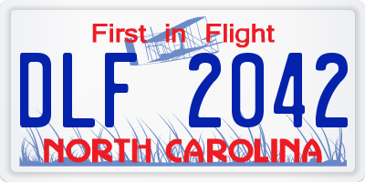 NC license plate DLF2042