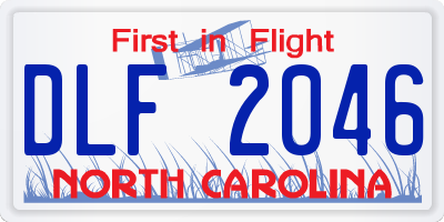 NC license plate DLF2046
