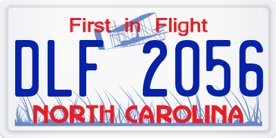NC license plate DLF2056