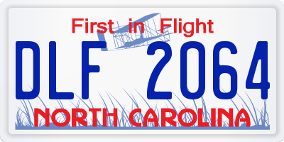 NC license plate DLF2064