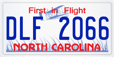 NC license plate DLF2066